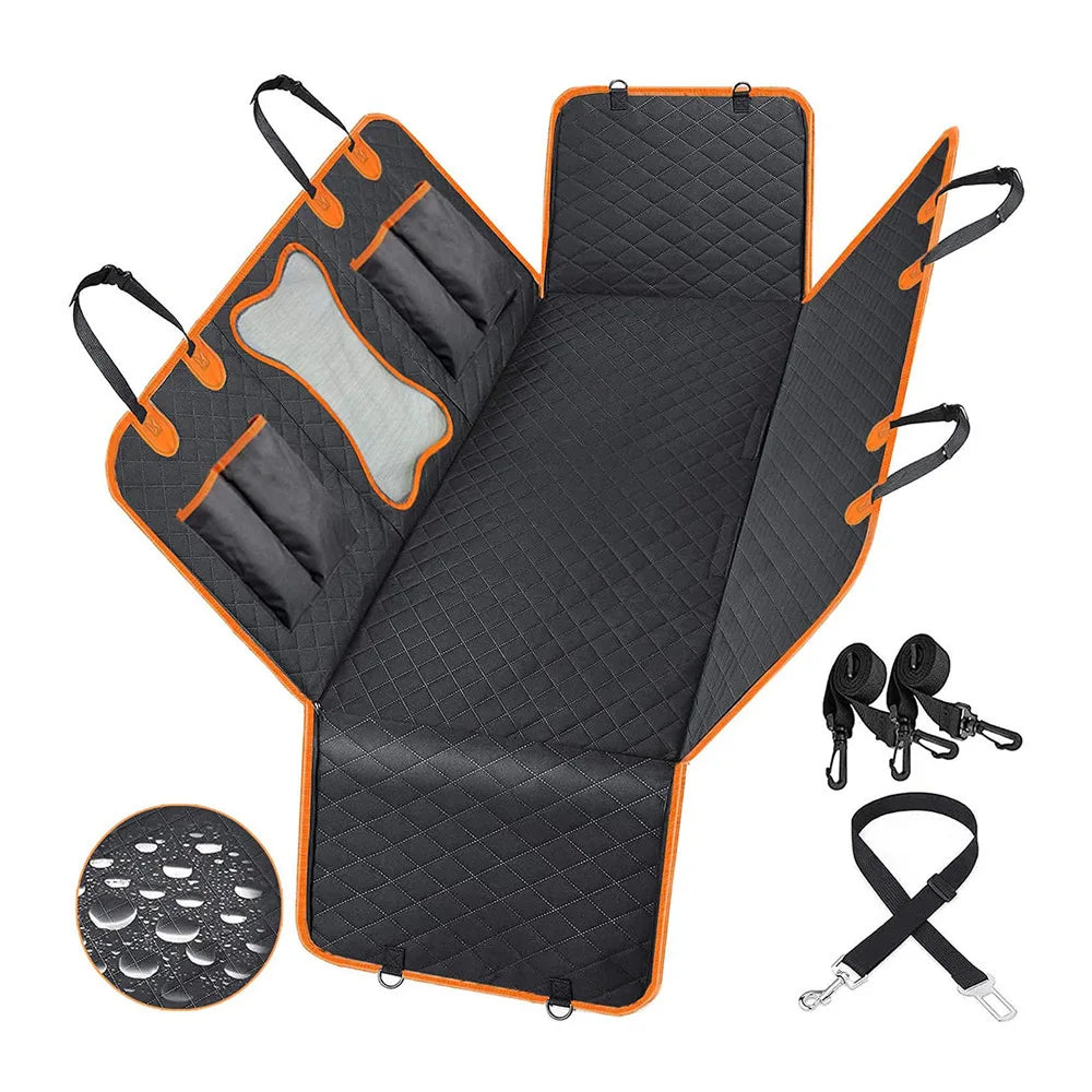Universal Waterproof pet car seat cover,dog car seat cover for back seat with Mesh Window Double-layer thickening Anti-dirty