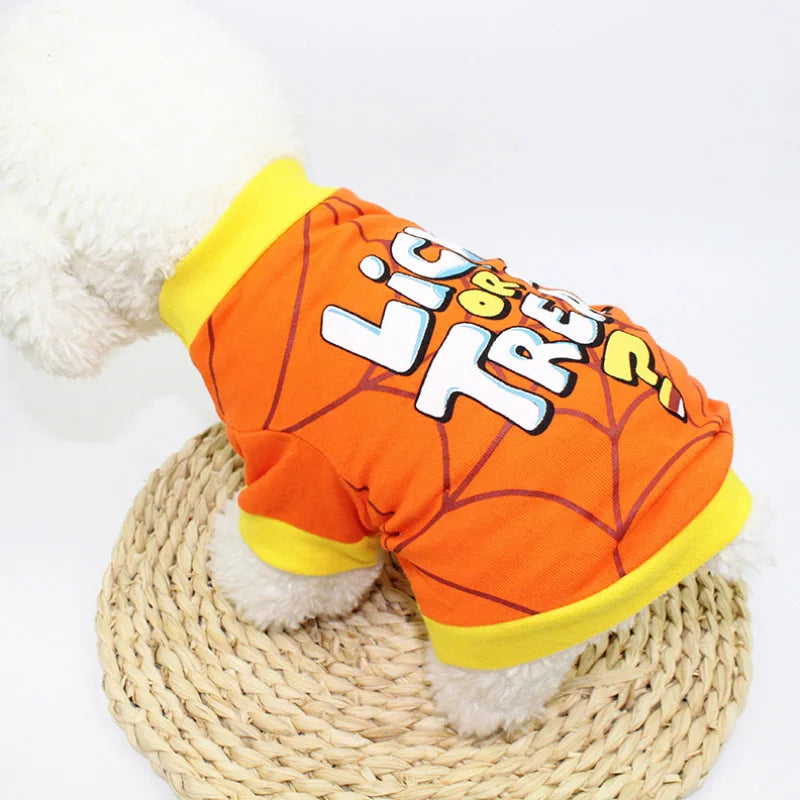 Halloween Dog Clothes Funny Pet Costumes For Small Dogs Shirt Grimace Pumpkin Cat Hoodies For kitty Puppy Party Dress Up Outfit