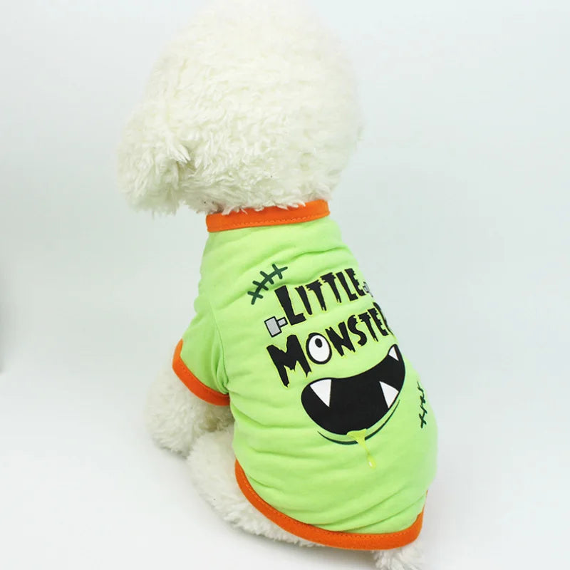 Halloween Dog Clothes Funny Pet Costumes For Small Dogs Shirt Grimace Pumpkin Cat Hoodies For kitty Puppy Party Dress Up Outfit