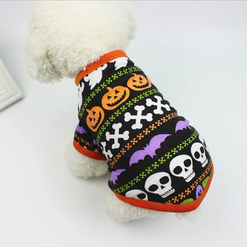 Halloween Dog Clothes Funny Pet Costumes For Small Dogs Shirt Grimace Pumpkin Cat Hoodies For kitty Puppy Party Dress Up Outfit