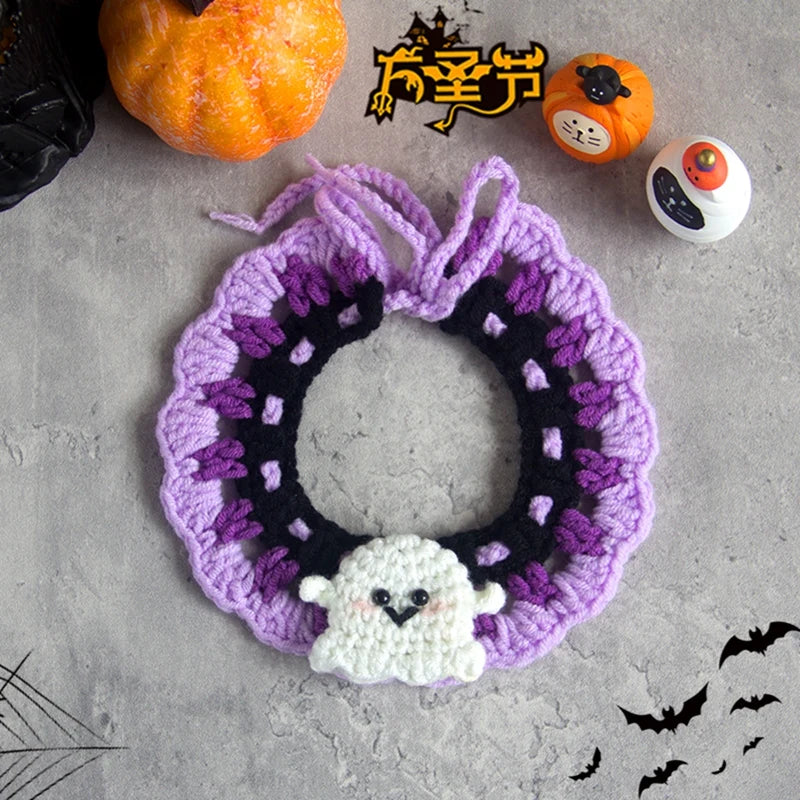 Halloween Cat Costume Collar Dog Clothing Pet Scarf Collar Cat Halloween Party Costume Cute Cat Scarf Halloween Decoration