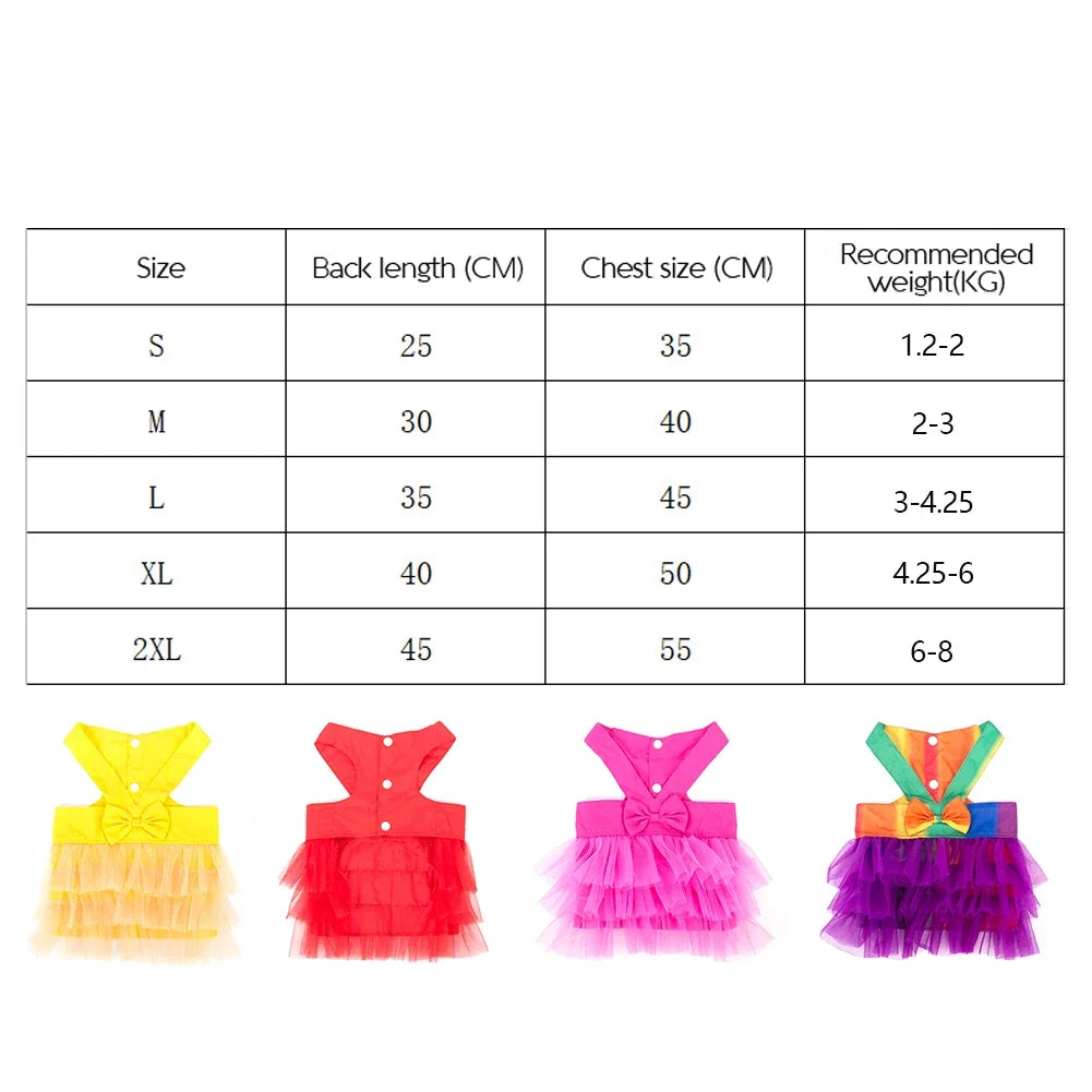 Pet Supplies Soft  Dog Lace Dress Breathable Comfortable Dog Princess Dress with Bowknot Pet Dress York