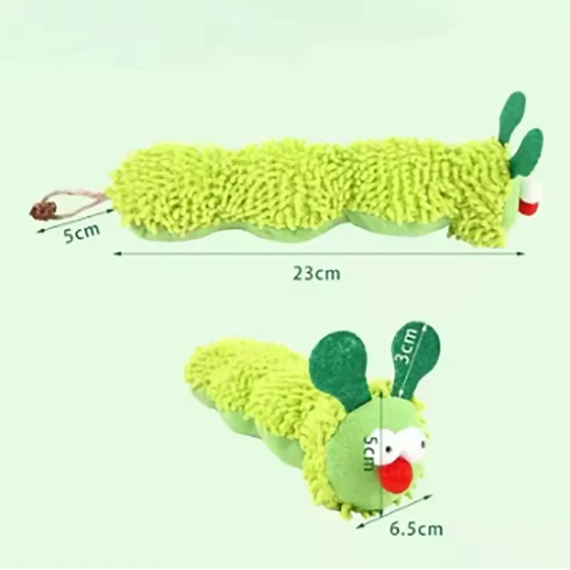 Pet plush toys cat self entertainment toys bite resistant and wear-resistant caterpillar toys suitable for cats to play with