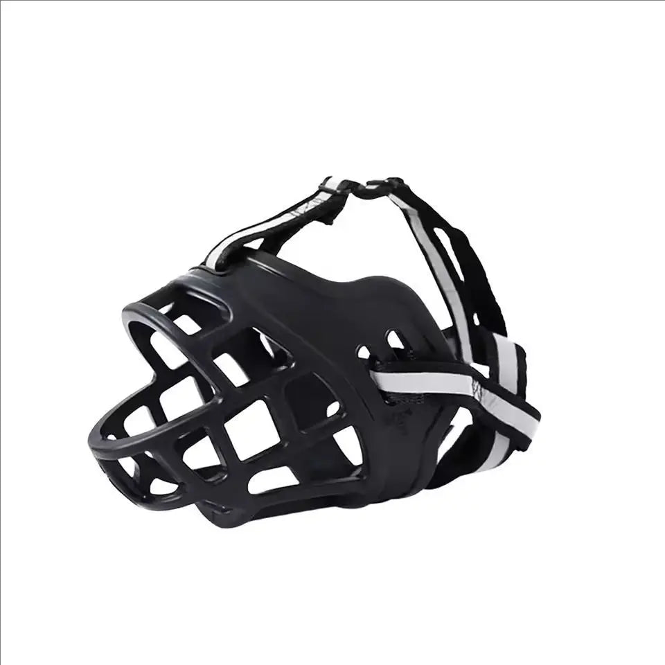 1pc/2pcs Adjustable Dog Muzzle Anti-Biting Dog Mouth Cover With Reflective Strip Can Drink Water Breathable Plastic