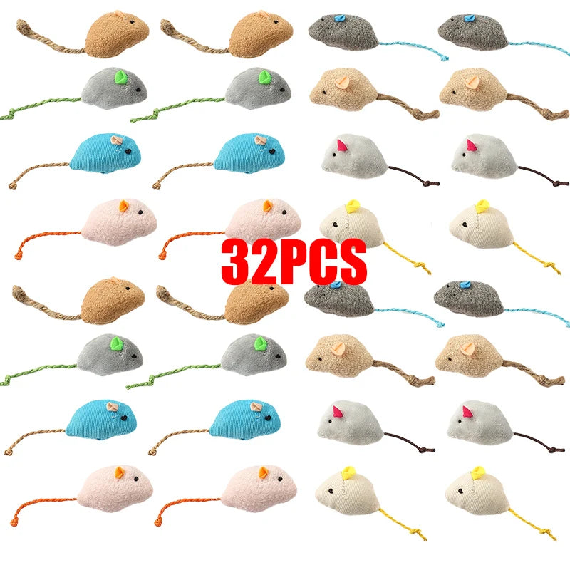 Simulation Mouse Cat Toy Bite Resistance Plush Mouse Cat Scratch Interactive Mouse Rattle Cat Mouse Toys Also Prefilled Catnip