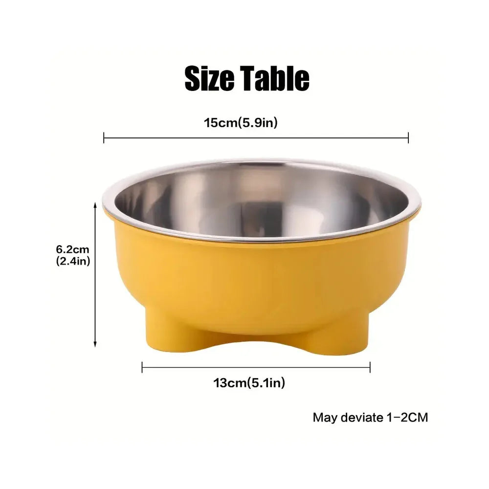 Personalized Stainless Steel Pet Dog Bowl Removable Anti Slip Four-Legged Solid Color Dog Cat Name Bowl Custom Gift Pet Products