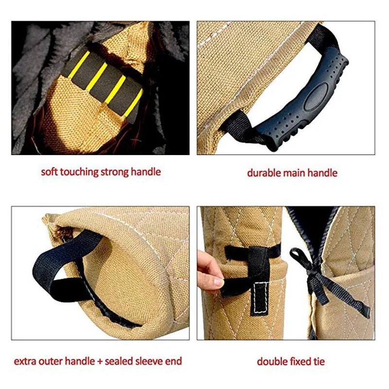 Guard Dog Bite Training Set Durable Jute Training Young Arm Protection Safety Pet Dog Bite Sleeve With Handle Thickened