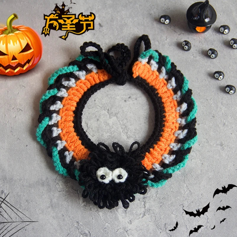 Halloween Cat Costume Collar Dog Clothing Pet Scarf Collar Cat Halloween Party Costume Cute Cat Scarf Halloween Decoration