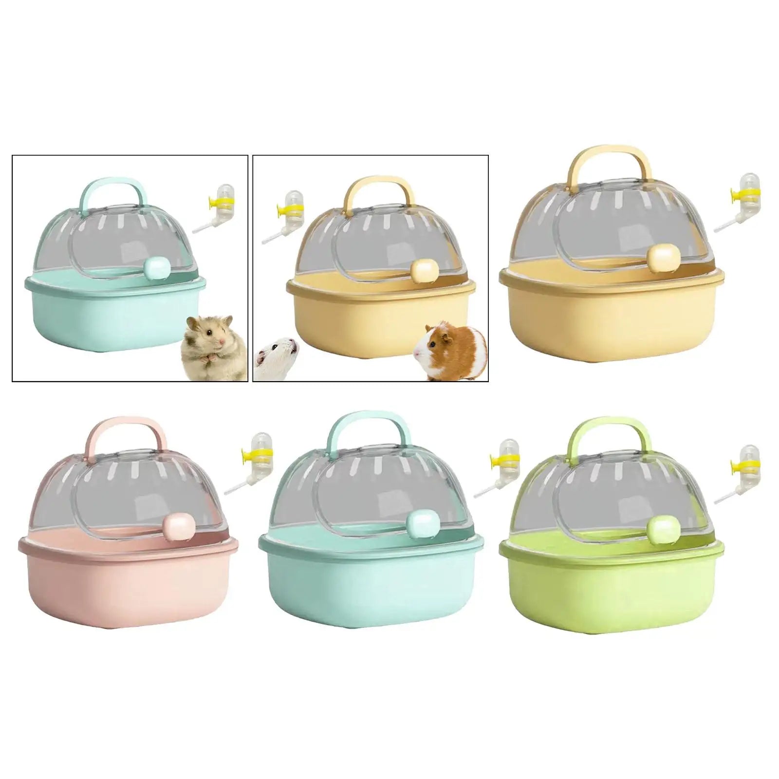 Hamster Travel Carrier Cage Travel Breathable Small Animal Carry Case for Chinchilla Hedgehog Vacation Small Animals Squirrel
