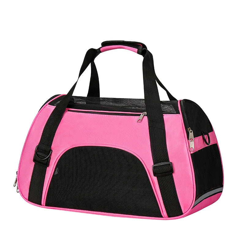Cat Dog Carrier Soft-Sided Pet Travel Carrier Breathable Mesh Small Dog Cat Outdoor Tent Carrier Outgoing Pets Handbag