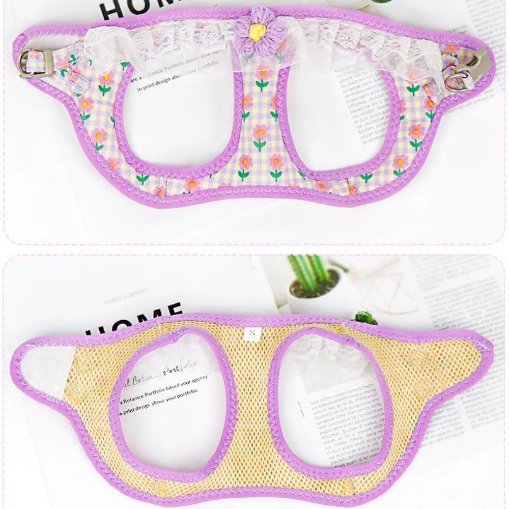 Anti Slip Dog Leash Vest Style Teddy Bear Pomeranian Chest Harness Puppy Leash Dog Chain Walking Dog Leash