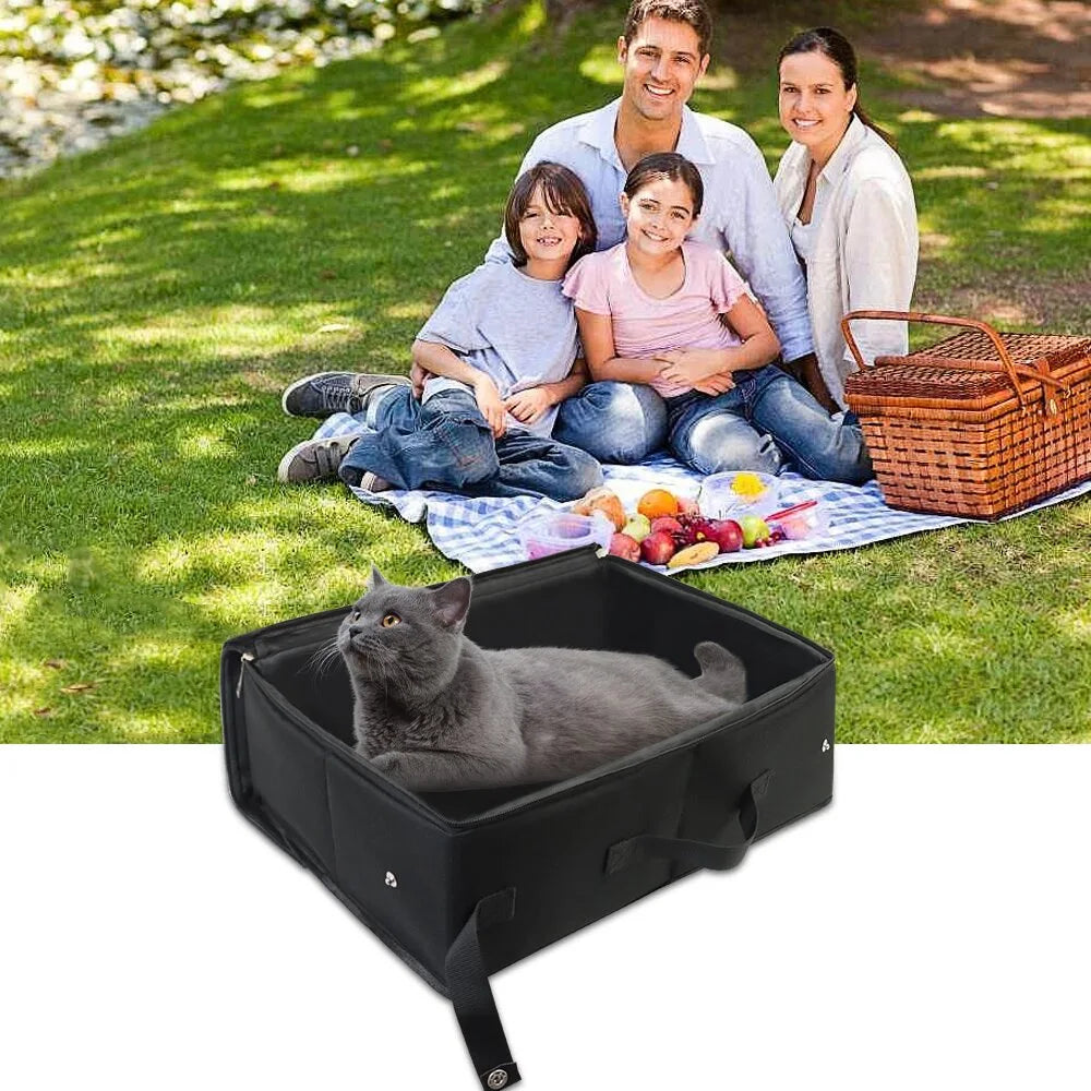 Foldable Outdoor Cat Sandboxes Portable Self-Cleaning Cat Litter Box For Travel Covered Pet Toilet Waterproof Bathroom For Pet