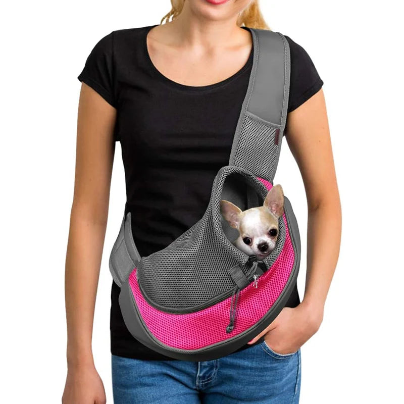 Dog Bag Pet Puppy Carrier S/L Outdoor Travel Dog Shoulder Bag Mesh Oxford Sling Handbag Tote Pouch Yorkie Chihuahua Holder