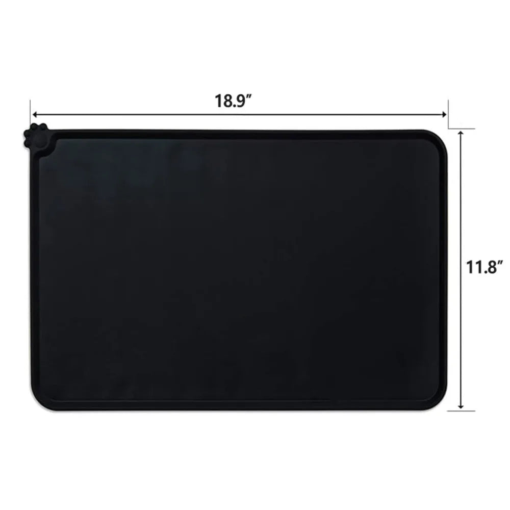 Waterproof Pet Feeding Mat with High Raised Edges,Cat Dog Water Bowl with BPA Free Pet Dogs Cats Food Grade Silicone Food Mats