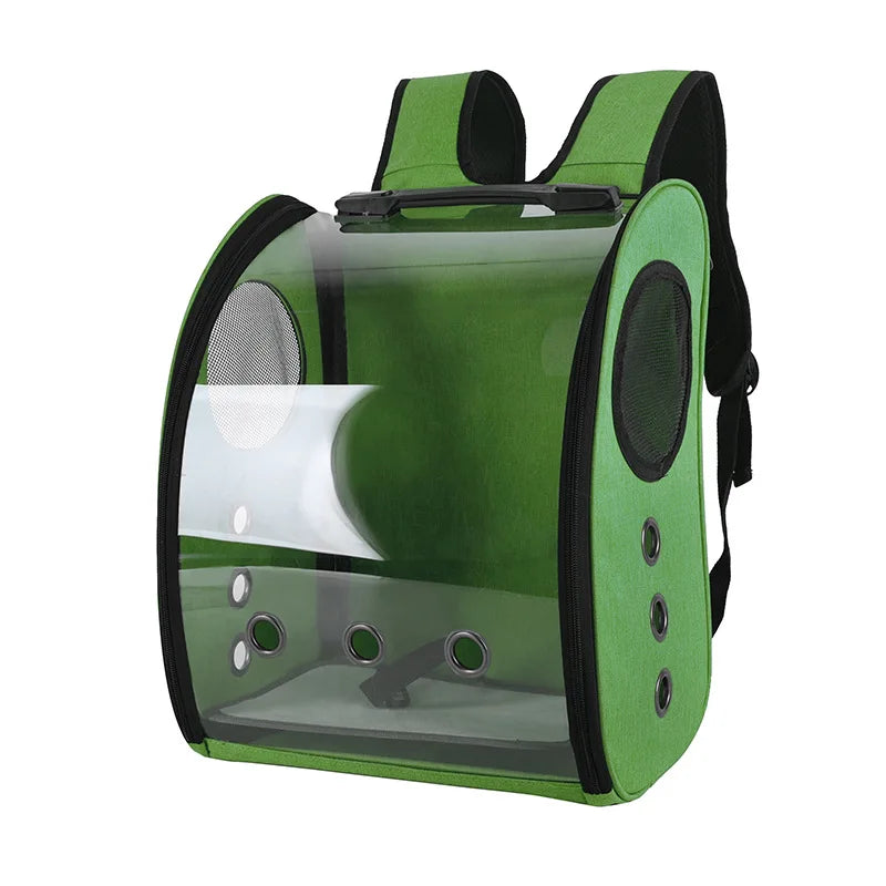 Transparent Pet Transport Carrying Carrier Bag, Pet Space Capsule, Bird Backpack for Parrots, High Quality Travel Window