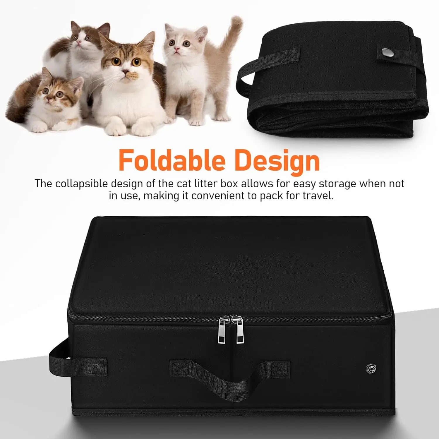 Foldable Outdoor Cat Sandboxes Portable Self-Cleaning Cat Litter Box For Travel Covered Pet Toilet Waterproof Bathroom For Pet