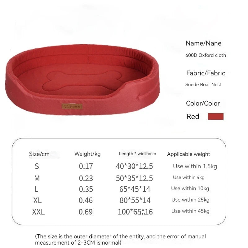 Oxford Cloth Dog Bed Mat Moisture-Proof All Year Round Universal Dog Mattress Pet Bed Bite Resistant Oxford Cloth Sponge Filling
