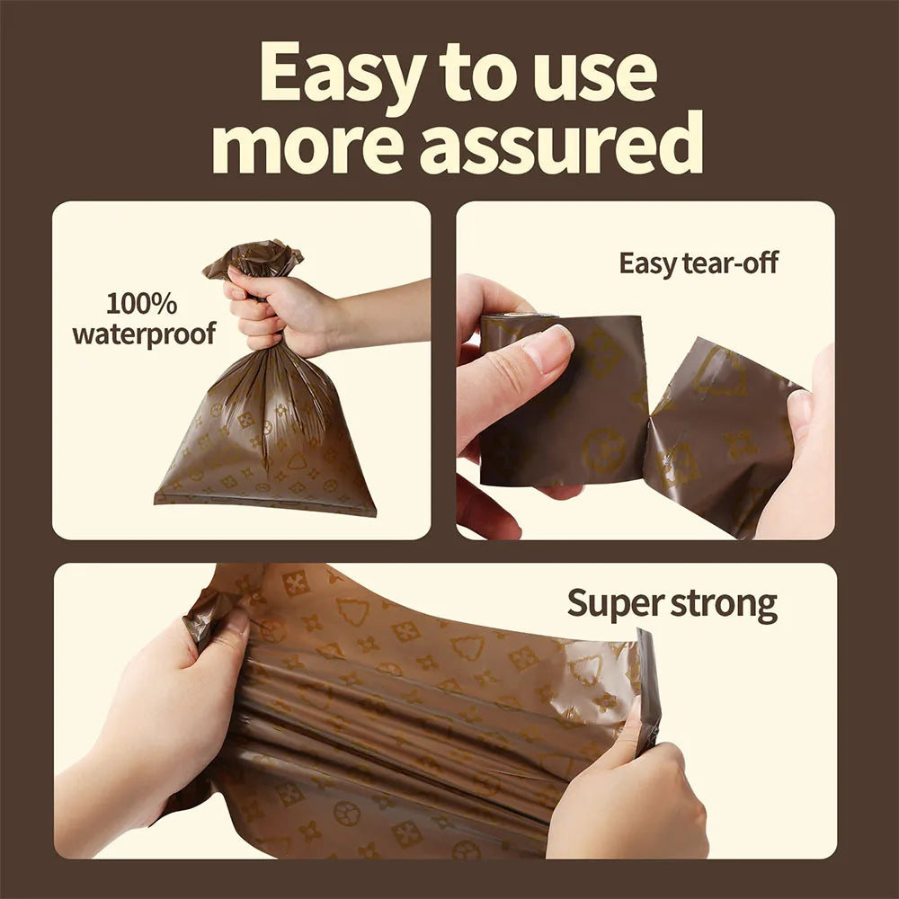 New Biodegradable Thick Dog Poop Bags Scented Outdoor Cleaning Leakproof Dog Poop Bags Clean Pets Supplies for Dog Garbage Bag