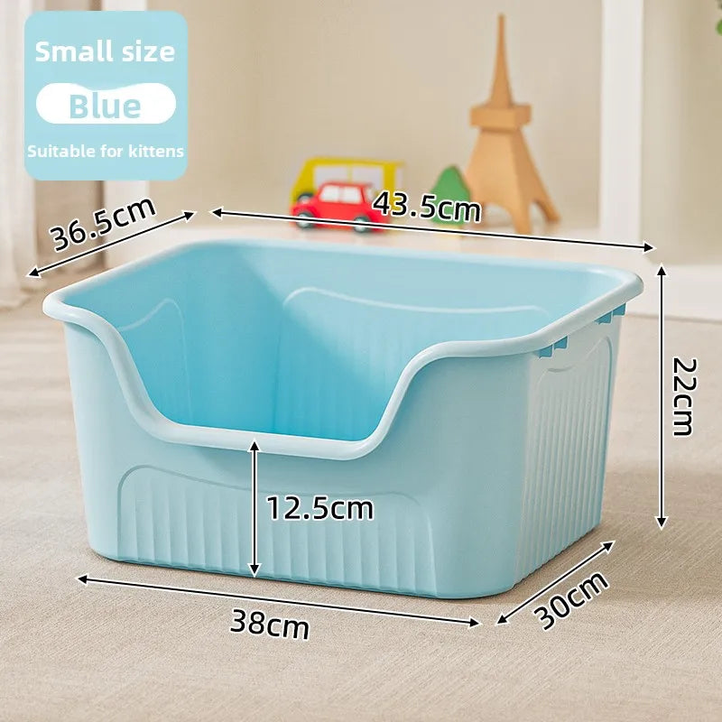 Miaon Extra Large  Litter Box Semi-Enclosed Spla-Proof Toilet for Large s like Maine Coon Home Daily Use Manual Cleaning