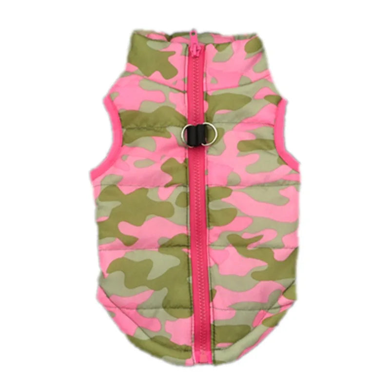 Dog Clothes Winter Camo Skull Butterfly Leopard Vest Coat Warm Pet Hoodie Jacket for Small Medium Dogs  Fashion Puppy Outfit