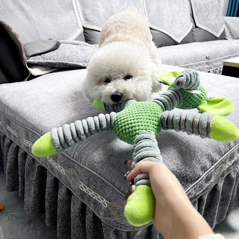 Indestructible Squeaky Dog Toys for Large Dogs Animal Shape Plush Chew Dental Training Puppy Teeth Care
