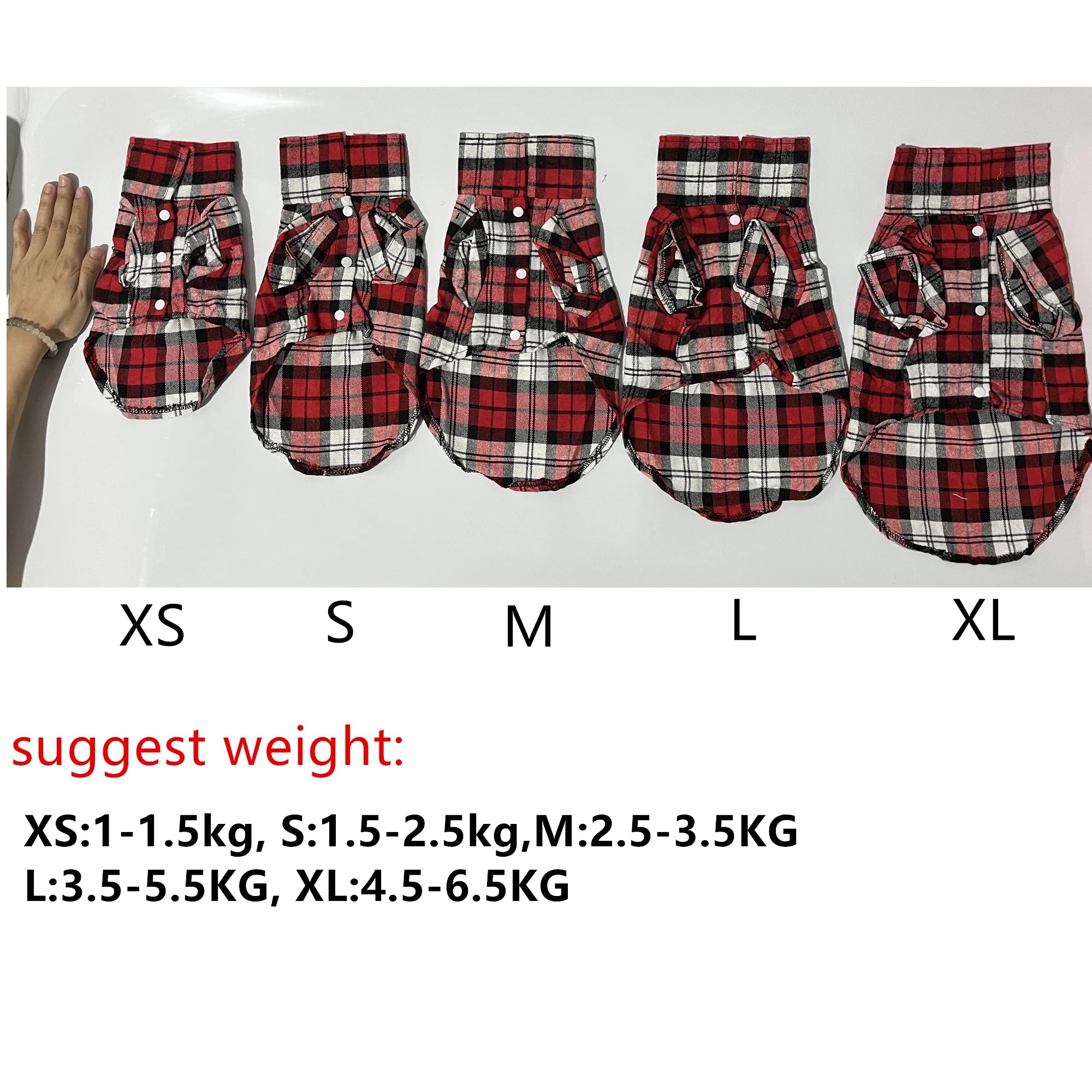 Stylish Plaid Shirt Coat for Small Dogs and Cats - Keep Your Pet Looking Cute and Cozy