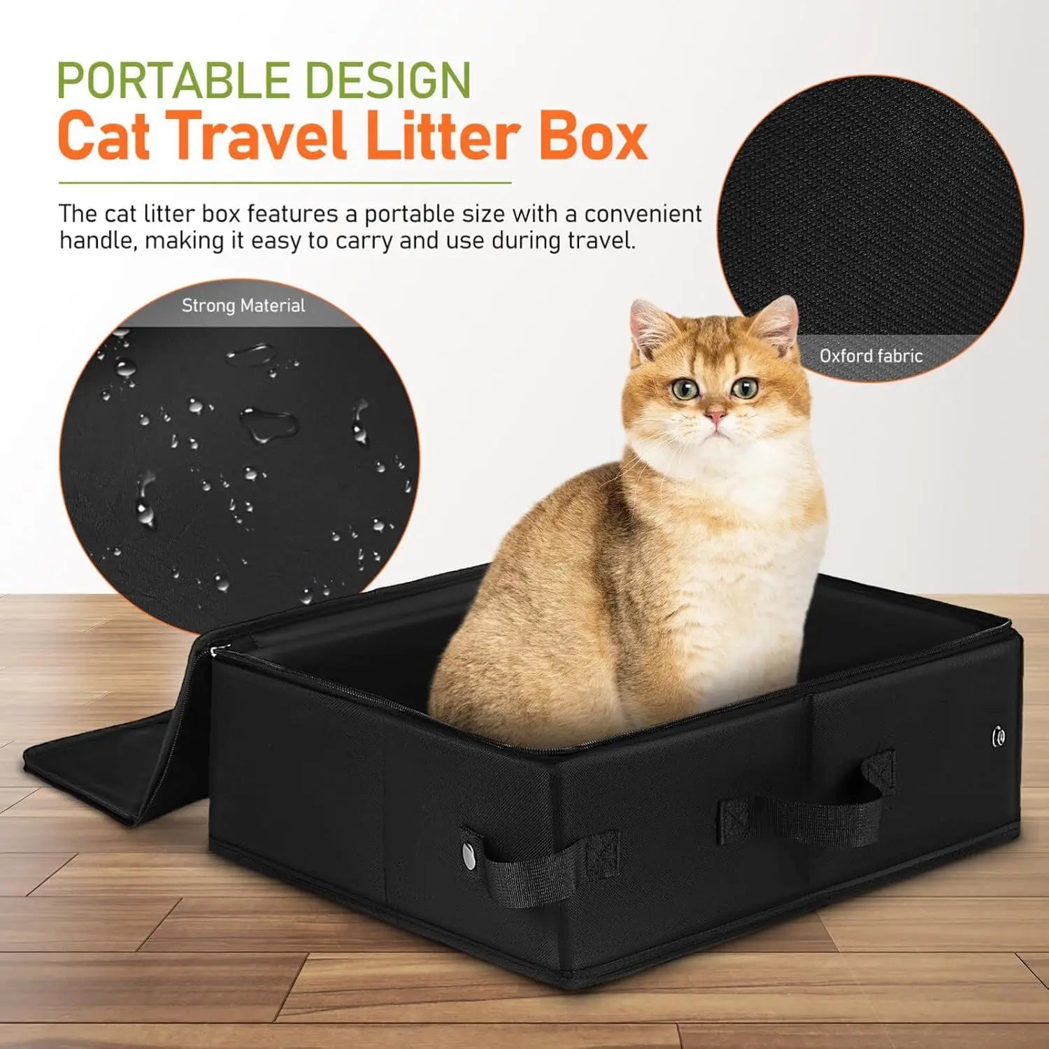Foldable Outdoor Cat Sandboxes Portable Self-Cleaning Cat Litter Box For Travel Covered Pet Toilet Waterproof Bathroom For Pet