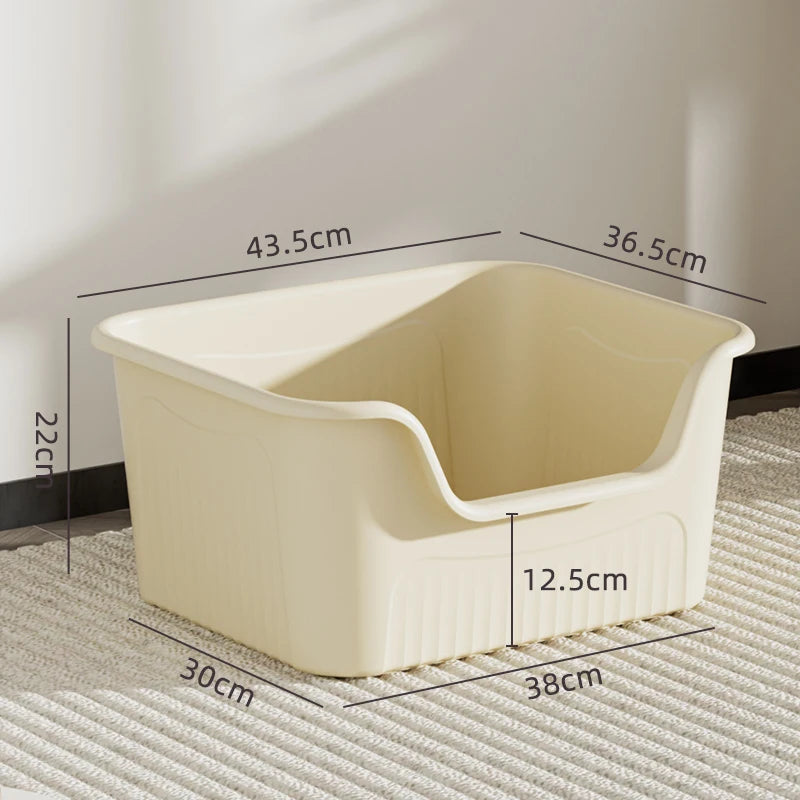 Miaon Extra Large  Litter Box Semi-Enclosed Spla-Proof Toilet for Large s like Maine Coon Home Daily Use Manual Cleaning