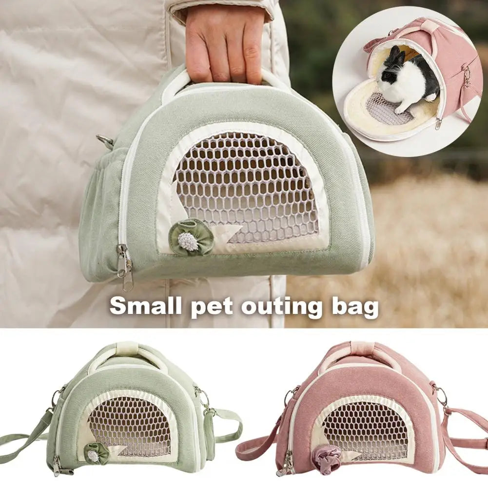 Pet Transport Bag Breathable Pet Carrier Bag for Hamsters Guinea Pigs Rabbits Comfortable Travel Tote for Small Pets for Sugar