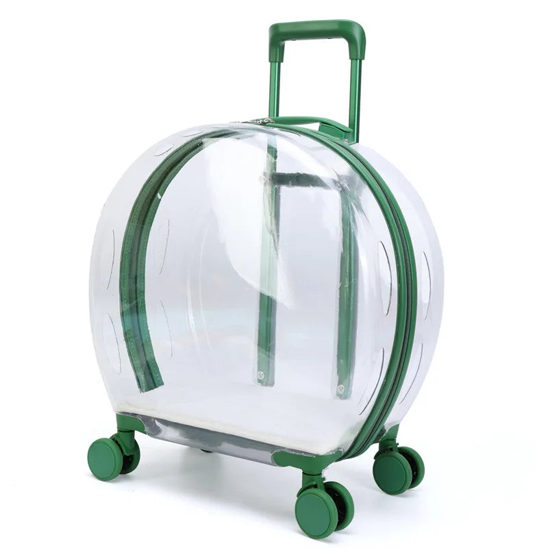 Transparent Pet Suitcase Large Capacity Dog Travel Suitcase Outdoor Portable Bubble Box Pet Aviation Box Small Cat Bag