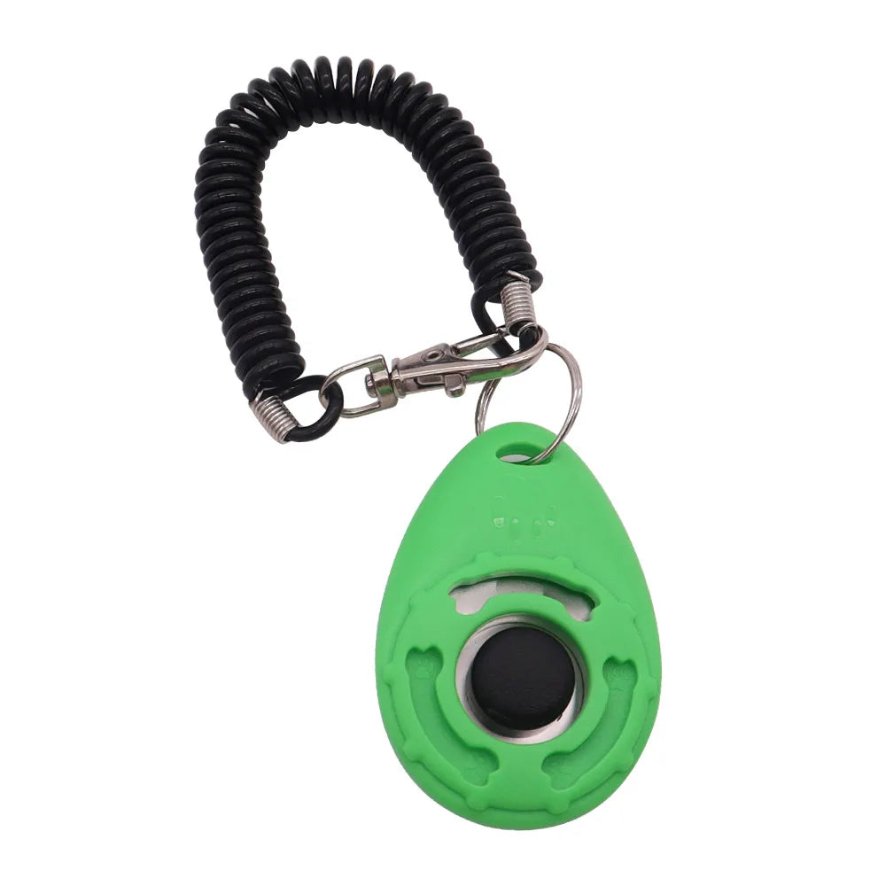 Dog Training Clicker Pet Cat Plastic New Dogs Click Trainer Aid Tools Adjustable Wrist Strap Sound Key Chain Dog Supplies