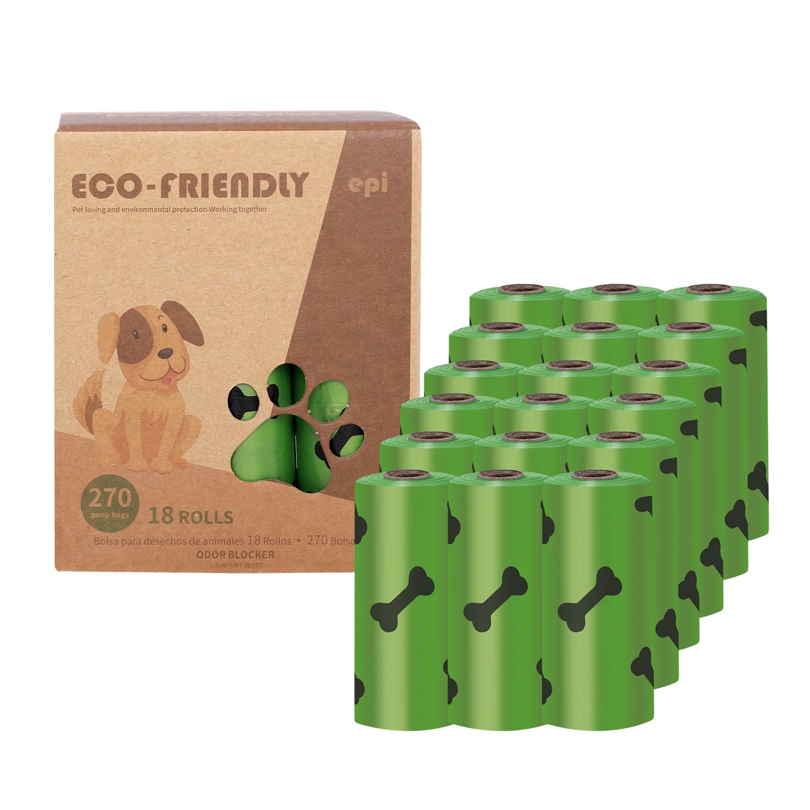 Dog Poo Bags - 540 Counts Biodegradable Poop Waste Bag Refill Rolls for Dogs Large and Leak Proof Poo Bag