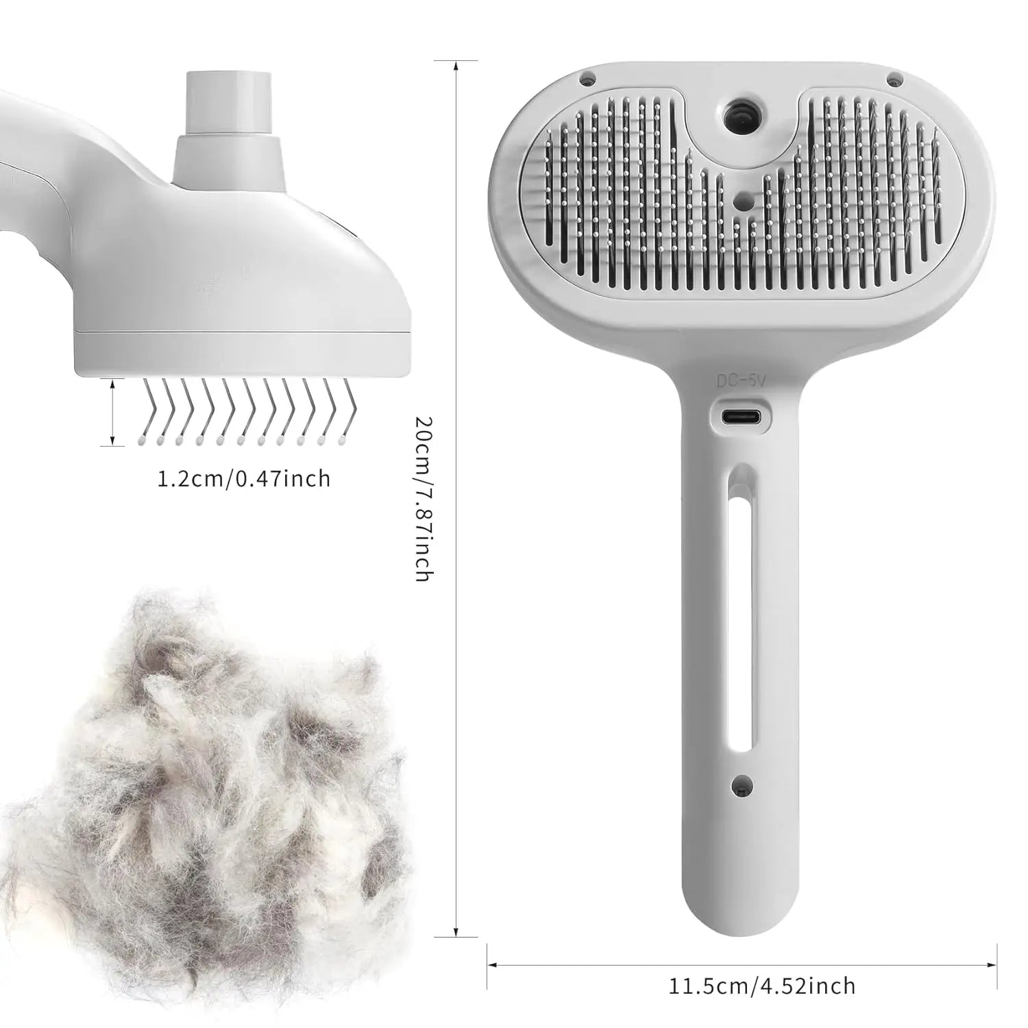 Spray Cat Brush for Shedding - Pet Hair Removal Comb with Water Tank and Release Button Cat Dog Steam Brush Pet Steam Brush