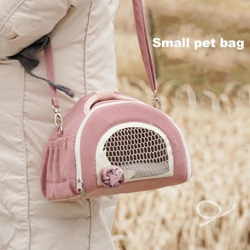 Pet Transport Bag Breathable Pet Carrier Bag for Hamsters Guinea Pigs Rabbits Comfortable Travel Tote for Small Pets for Sugar