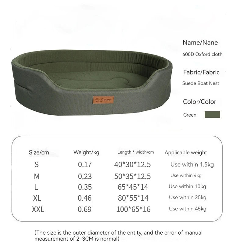 Oxford Cloth Dog Bed Mat Moisture-Proof All Year Round Universal Dog Mattress Pet Bed Bite Resistant Oxford Cloth Sponge Filling