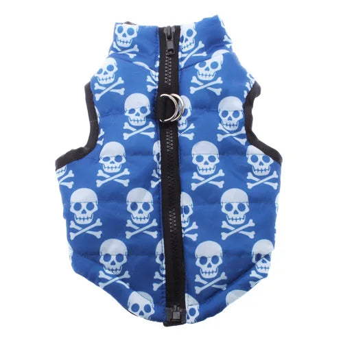 Dog Clothes Winter Camo Skull Butterfly Leopard Vest Coat Warm Pet Hoodie Jacket for Small Medium Dogs  Fashion Puppy Outfit