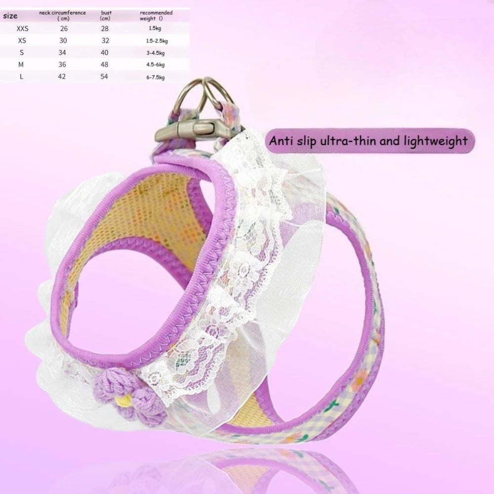 Anti Slip Dog Leash Vest Style Teddy Bear Pomeranian Chest Harness Puppy Leash Dog Chain Walking Dog Leash