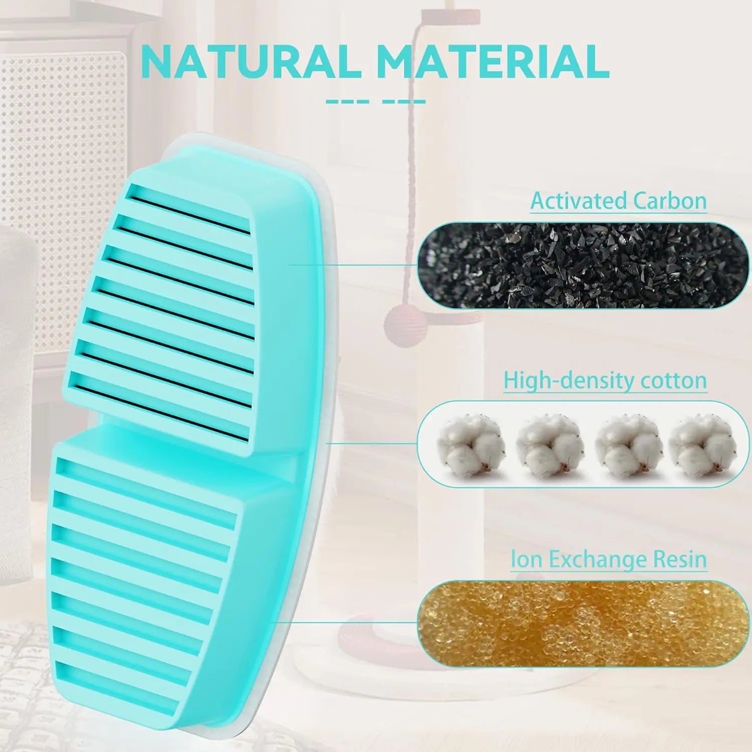 6/12pcs Automatic Water Dispenser Special Filters for 7L Pet Water Feeder Activated Carbon Pet Fountain Filters Set(No Fountain）