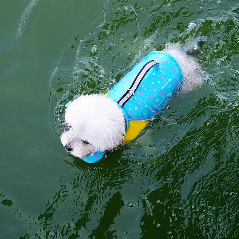 Dog Swimming Vest Pet Life Jacket Dog SwimmingSuits Summer Beach Surfing Drifting Dogs Life Vest Buoyancy Clothes Adjustable