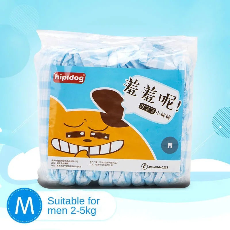 10PCS/pack Super Absorption Physiological Pants Dog Diapers for Dogs Pet  Disposable Leakproof Nappies Small Puppy Male Dog