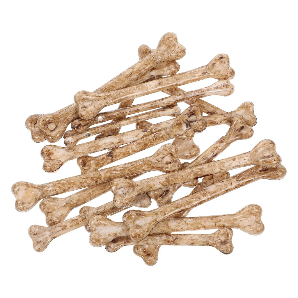 20 Pcs Simulated Small Bone Artificial Decor Halloween Charm Plastic Bone Props Diy Fake Bones Party Decoration Pet Products Dog