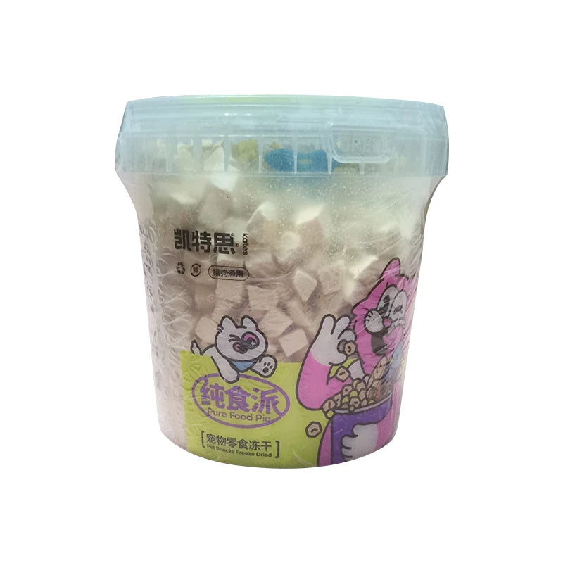 Pet freeze-dried cat snacks freeze-dried chicken duck chicken breast freeze-dried bucket