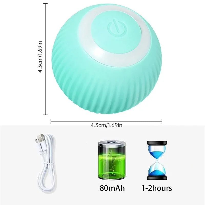 2023 NEW Electric Dog Toys Smart Puppy Ball Toys For Cat Small Dogs Funny Auto Rolling Ball Self-moving Puppy Games Toys Pe