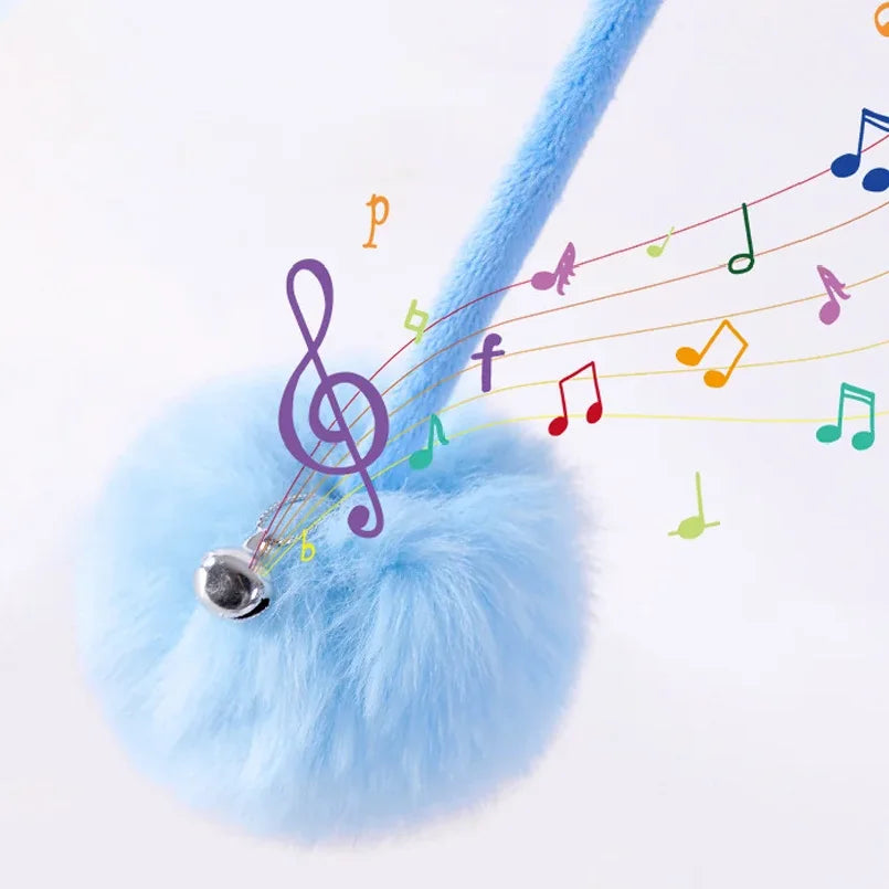 Interactive Cat Toy Funny Cat Stick Plush Spring Ball Self-Hey Hanging Door Kitten Toy Teaser Cat Wand With Bell Pet Accessories