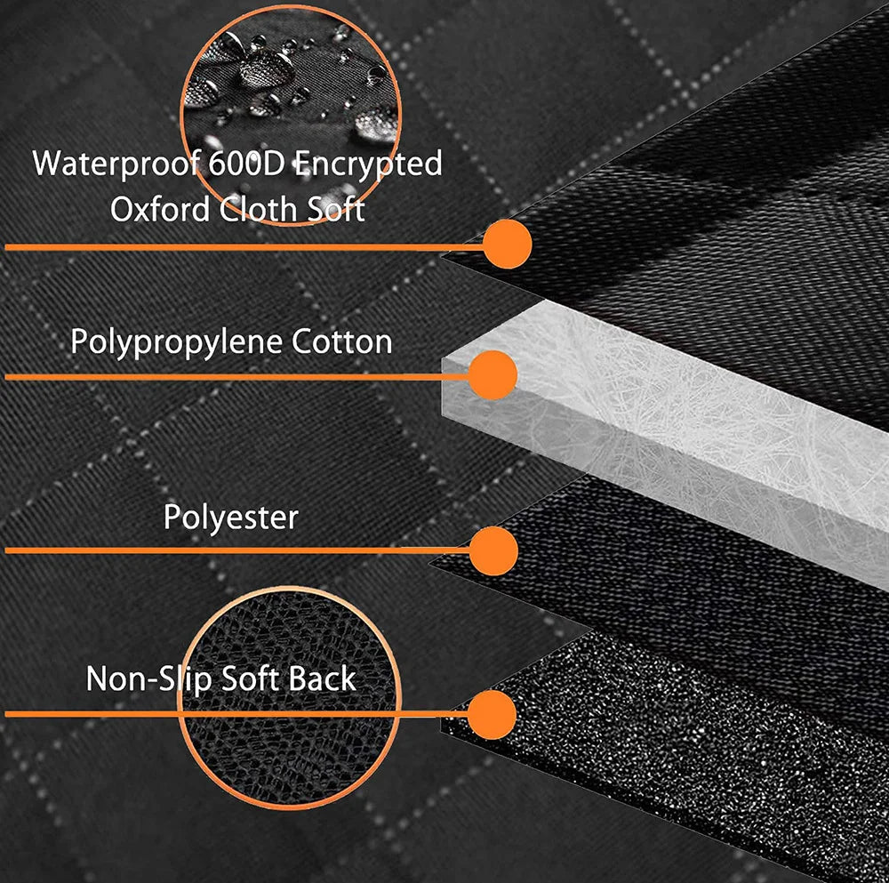 Universal Waterproof pet car seat cover，dog car seat cover for back seat with Mesh Window Double-layer thickening Anti-dirty