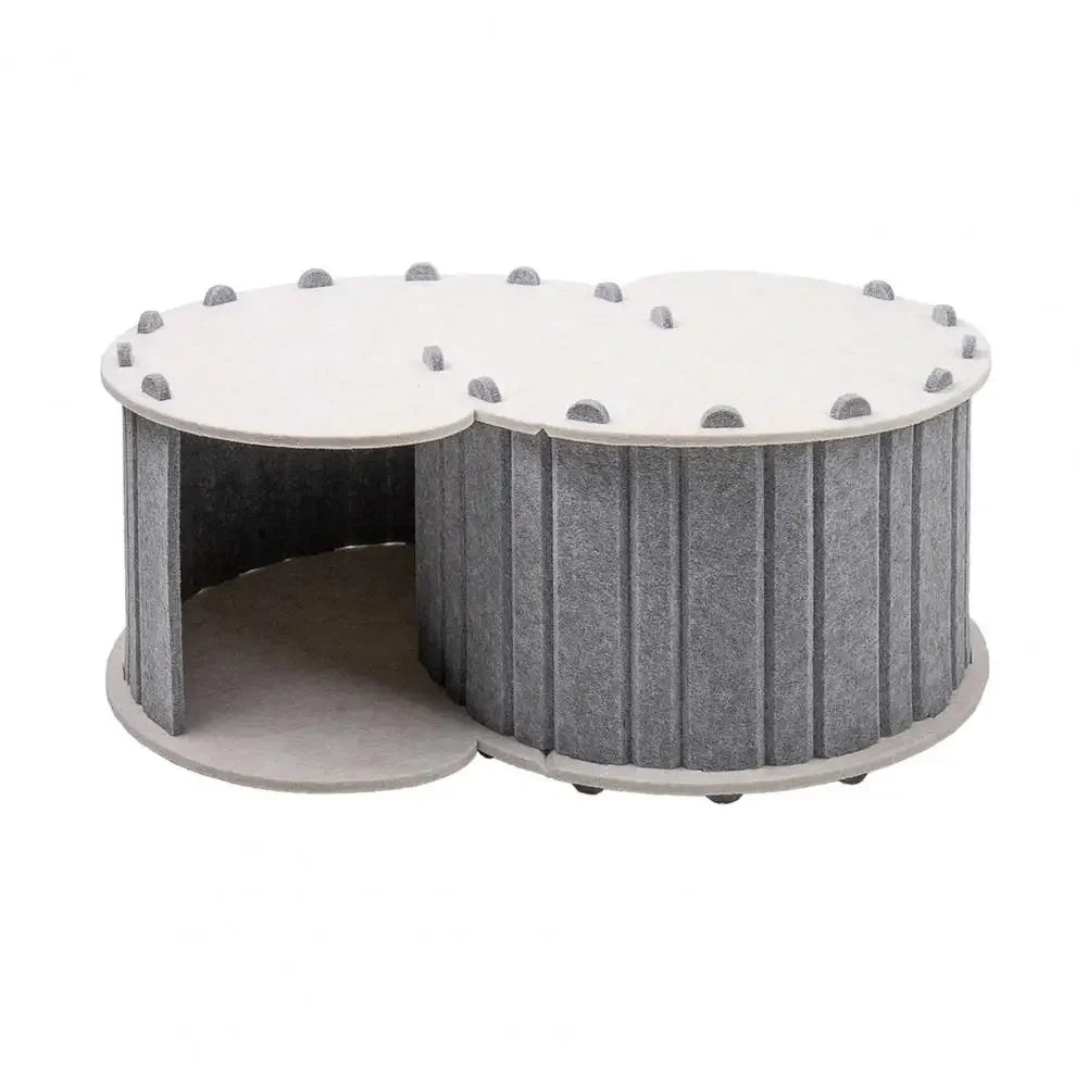 Large Cat Tunnel Bed for 2 Cats Breathable for Indoor Cats Hideout Universal with 2 Holes Pet Cat House Hideaway Cave Cat Nest
