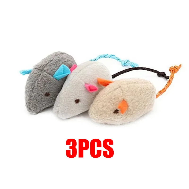 Simulation Mouse Cat Toy Bite Resistance Plush Mouse Cat Scratch Interactive Mouse Rattle Cat Mouse Toys Also Prefilled Catnip