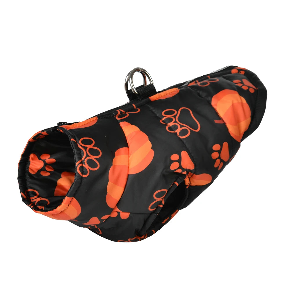 Halloween Dog Jacket Coat Autumn Winter Puppy Clothes For Small Medium Dogs Cat Funny Pumpkin Print Pet Cosplay Costume Yorkie