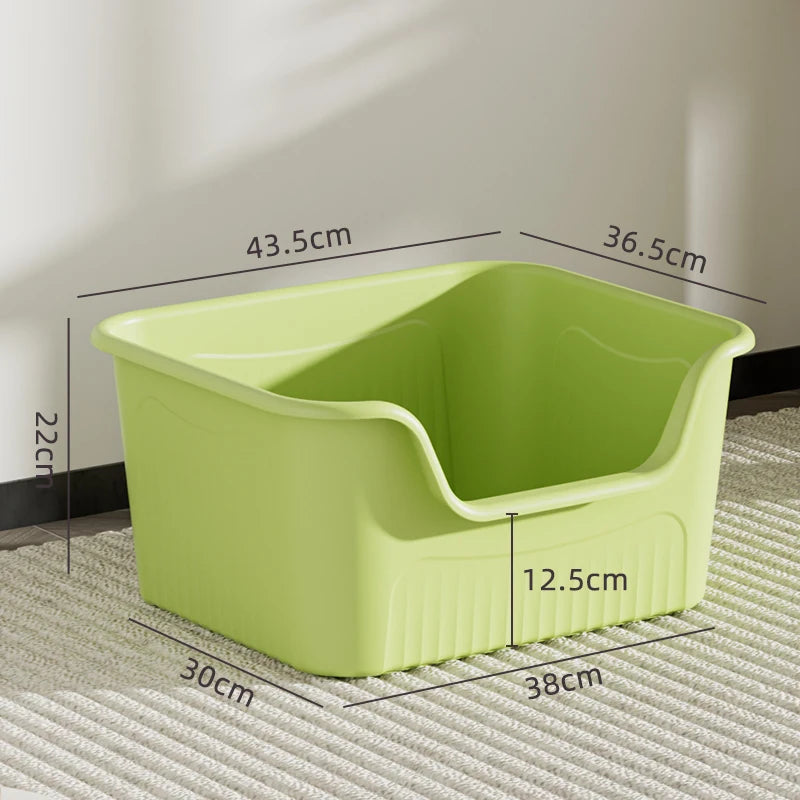 Miaon Extra Large  Litter Box Semi-Enclosed Spla-Proof Toilet for Large s like Maine Coon Home Daily Use Manual Cleaning