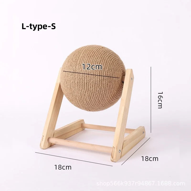 Cat Scratching Ball Toy Kitten Sisal Rope Ball Board Grinding Paws Toy Cats Scratcher Wear-resistant Pet Furniture Supplies